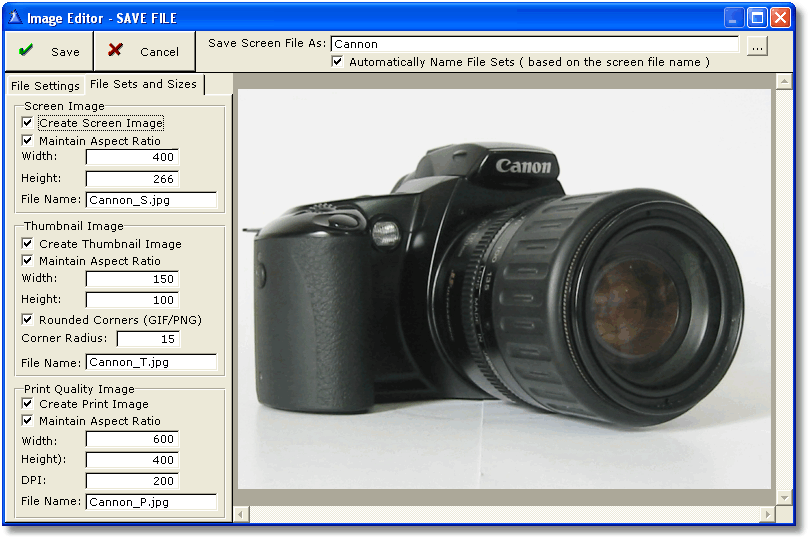 Advanced save - file sets Advanced save - file sets
