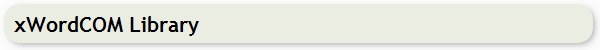 xWordCOM Library