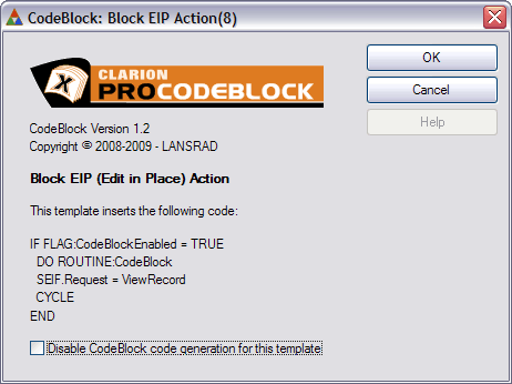 EIP Block #Code template